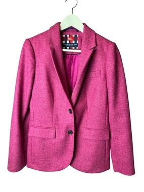 Boden Tweed Heritage British Blazer Jacket Pink 6